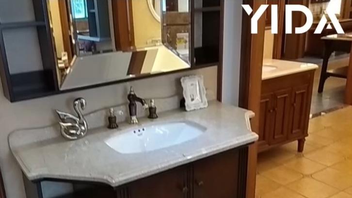 Video-showroom-antique modern bathroom vanity