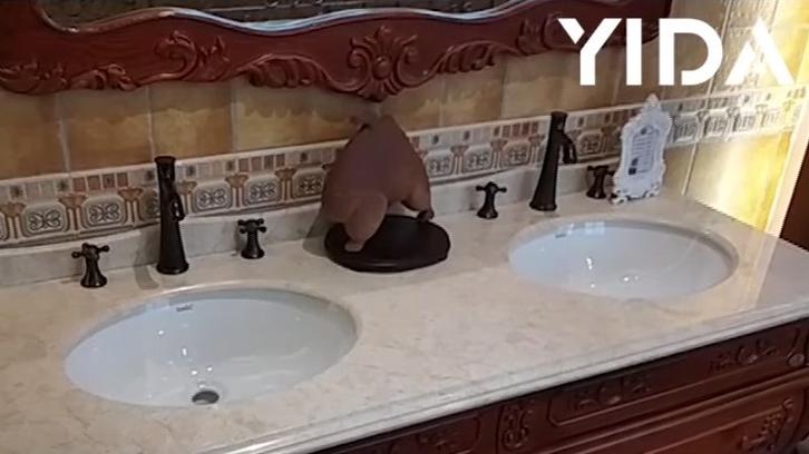 Video-showroom-antique bathroom vanity, double sink vanity